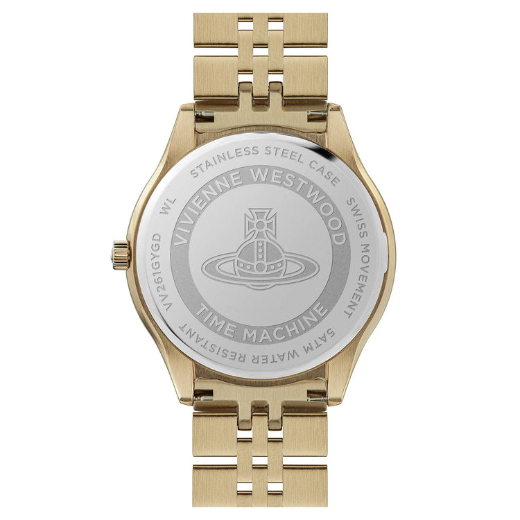 Vivienne Westwood | Camberwell gold grey 37mm dial gold link | VV261GYGD