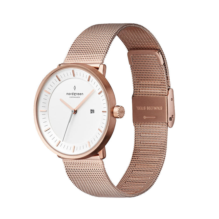 Nordgreen | Philosopher Rose Gold Mesh 32mm dial | PH36RGMEROXX