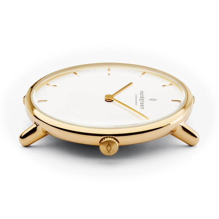Nordgreen | Native gold link 32mm dial | NR32GO5LGOXX