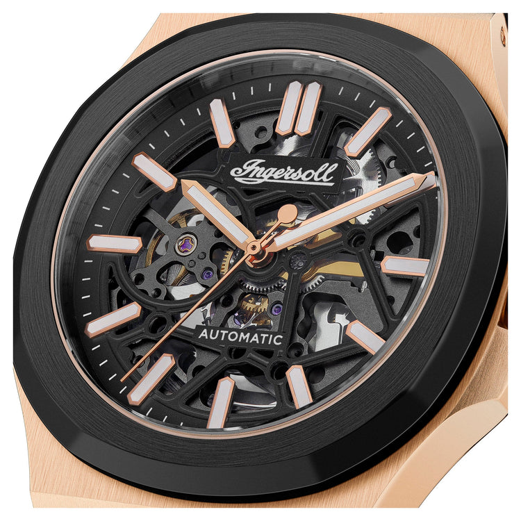 Ingersoll | Catalina automatic rose gold 42mm dial blue leather | I12506
