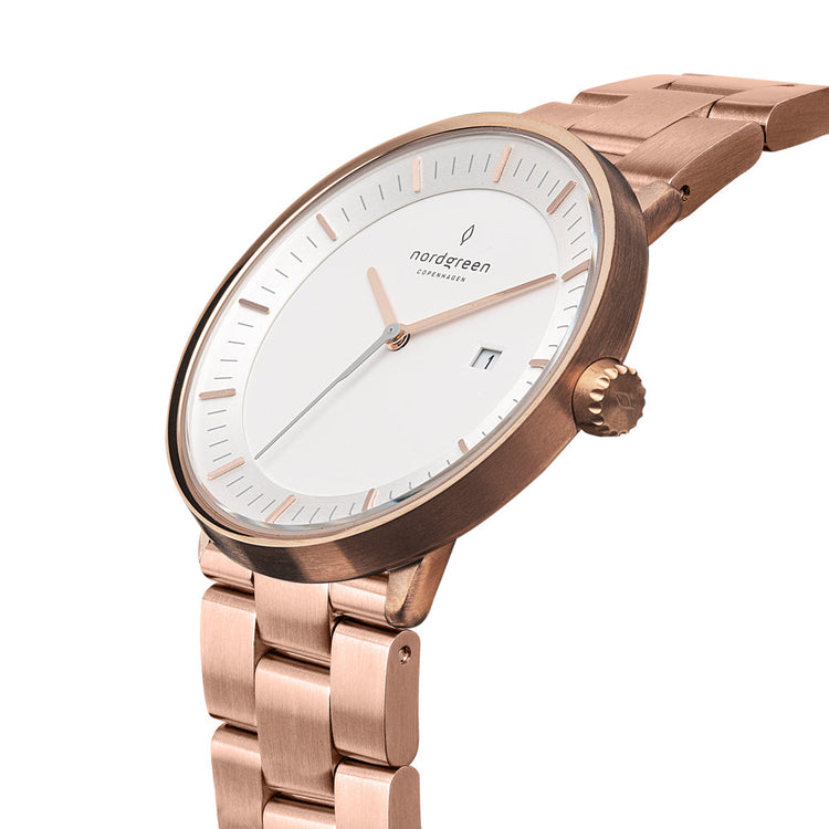 Nordgreen | Philosopher Rose Gold white 36mm dial | PH36RG5LROXX