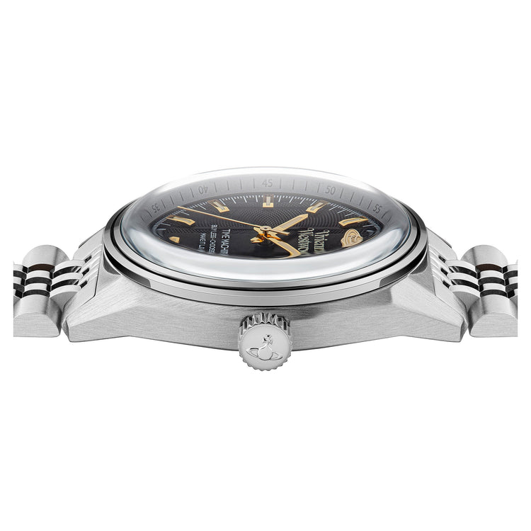 Vivienne Westwood | Sydenham silver link black 40mm dial | VV251BKSL