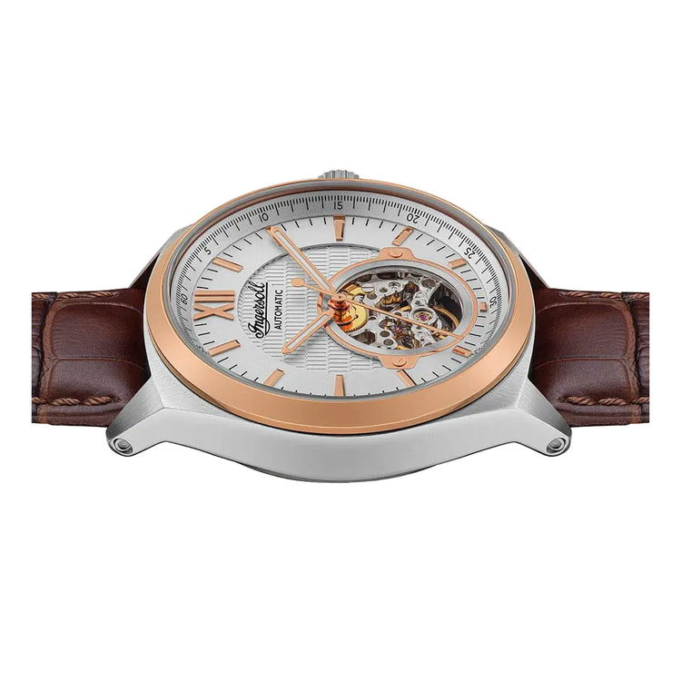 Ingersoll | Shelby automatic silver rose gold leather 44mm dial | I10901