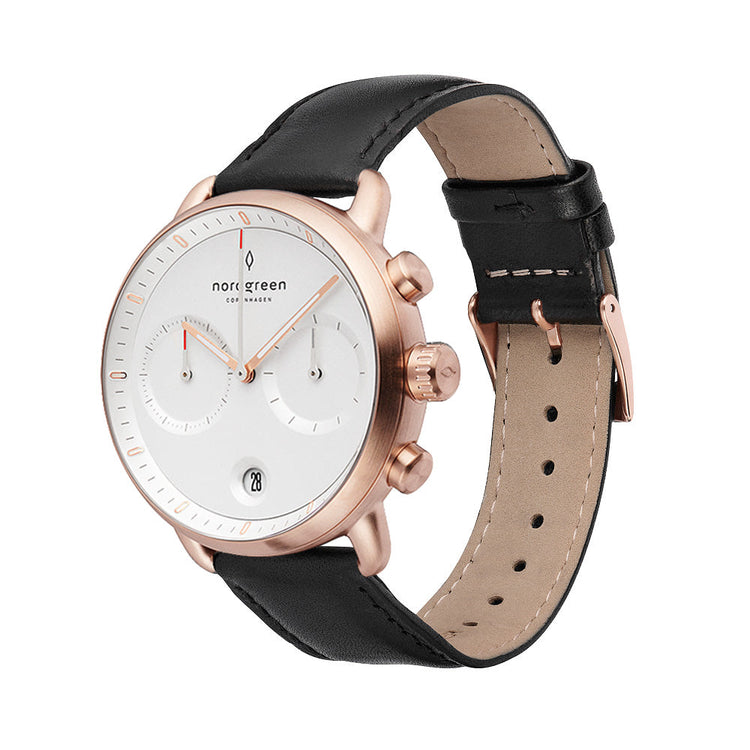 Nordgreen | Pioneer Rose Gold white 42mm dial | PI42RGLEBLXX