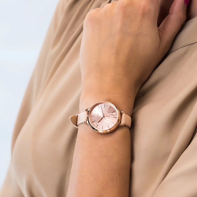 Oui&Me | Petite Fleurette rose gold 32mm dial | ME010064