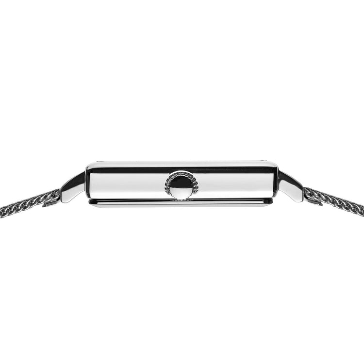 Bering | Classic Silver square white 26mm dial silver milanese | 18226-004