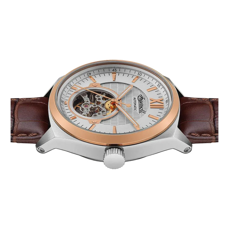 Ingersoll | Shelby automatic silver rose gold leather 44mm dial | I10901