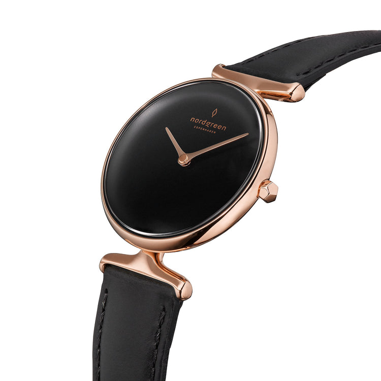 Nordgreen | Unika rose gold black 32mm dial | UN32RGLEBLBL