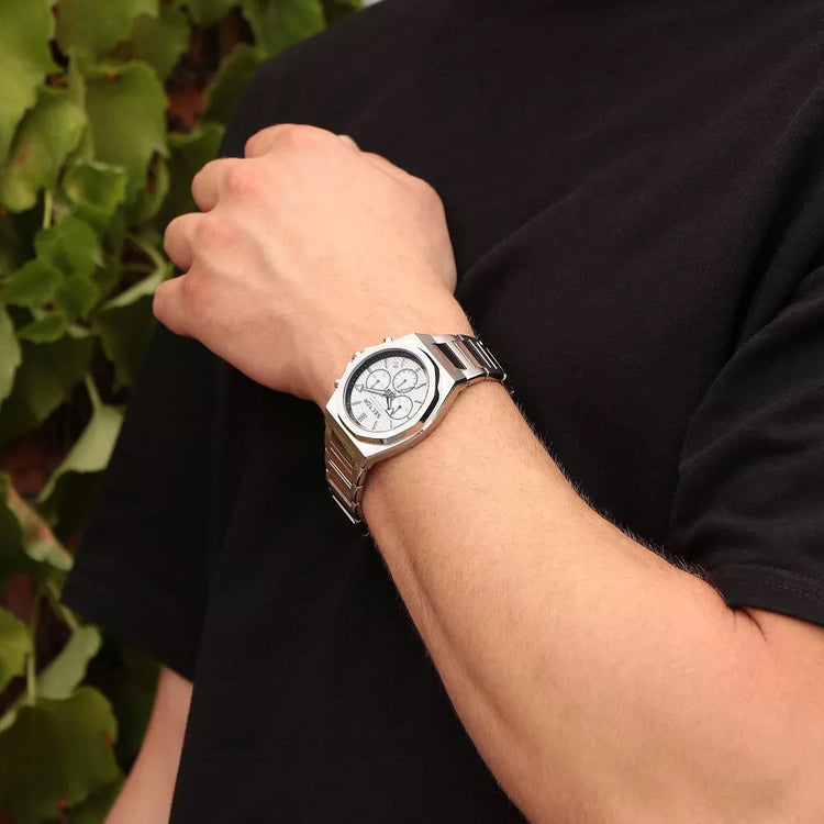 Sector | 960 Chronograph white dial silver stainless steel | R3273628004