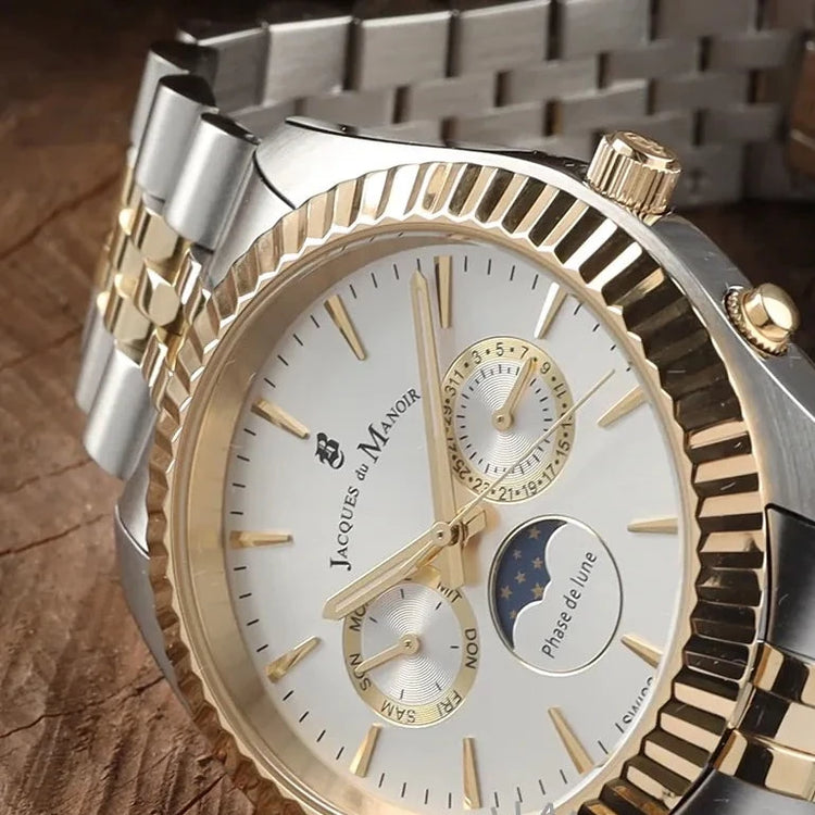 Jacques Du Manoir | Inspiration Moonphase two tone white 40mm dial | JWG01606