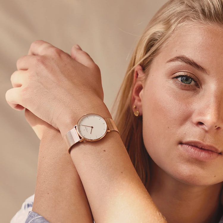 Nordgreen | Native Rose gold 28mm white dial | NR28RGMEROXX