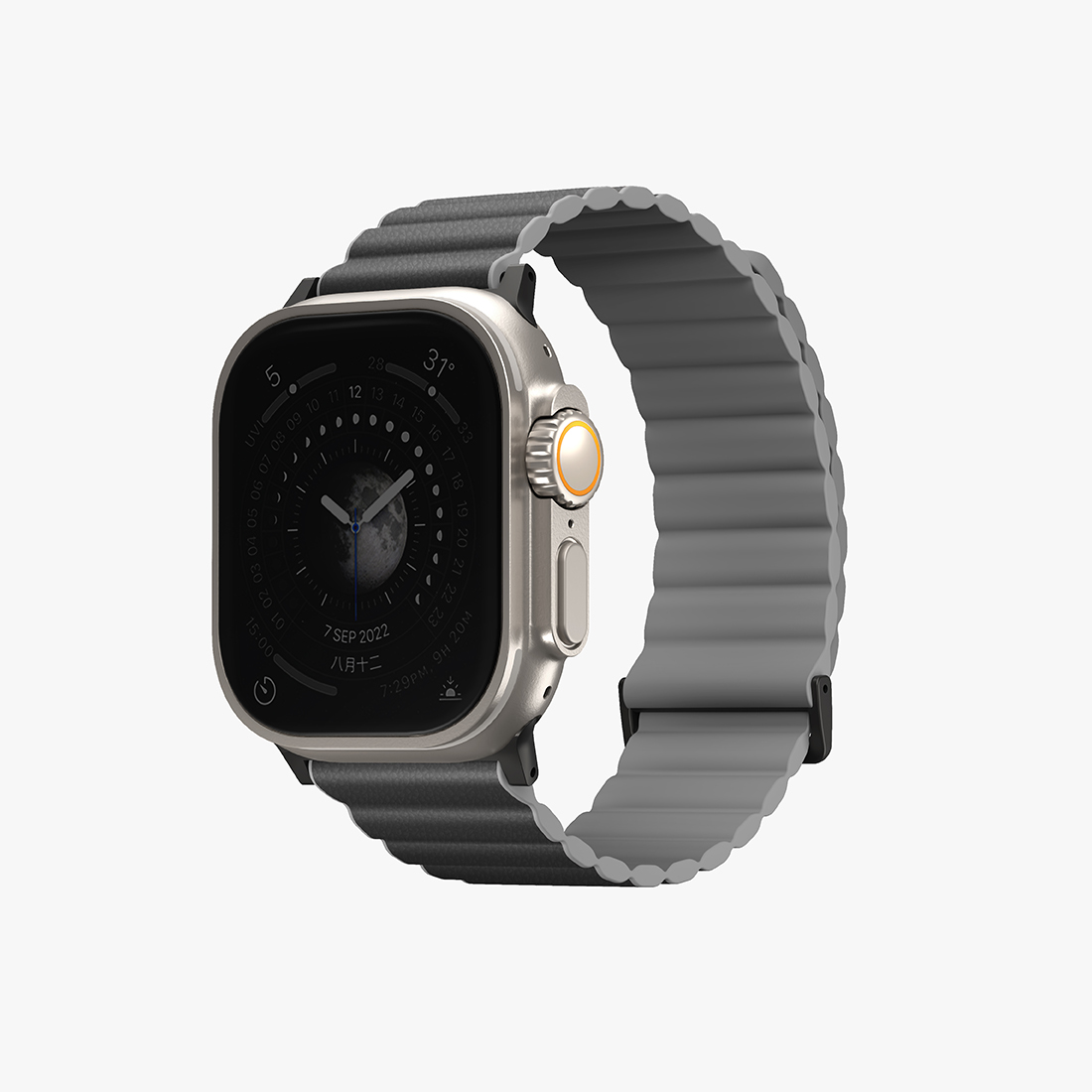 Uniq | Revix Premium edition reversible charcoal and ash grey watch band - Apple Series | REVPCHRAGRY
