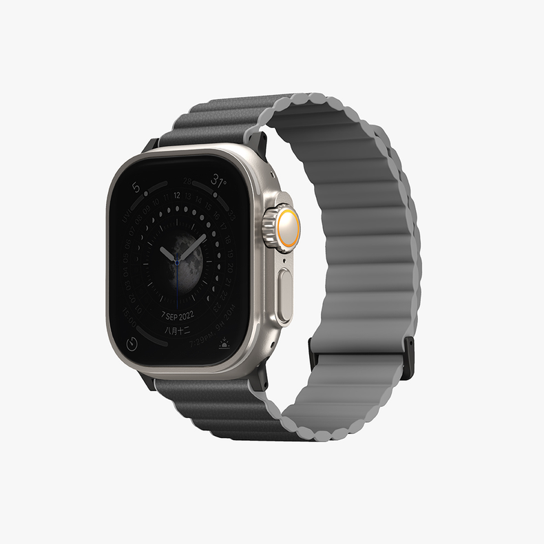 Uniq | Revix Premium edition reversible charcoal and ash grey watch band - Apple Series | REVPCHRAGRY