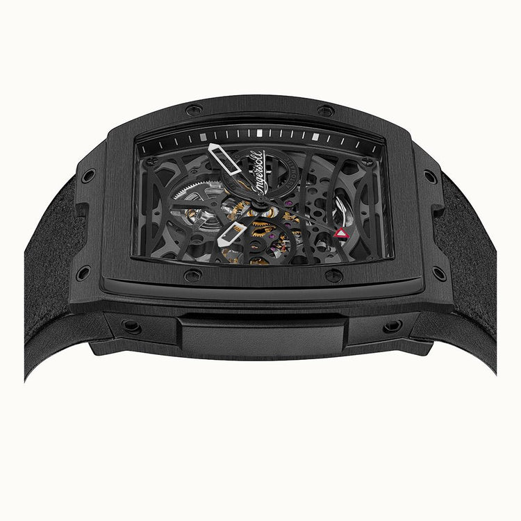 Ingersoll | Challenger 44.6mm black dial and black alcantara strap | I12307