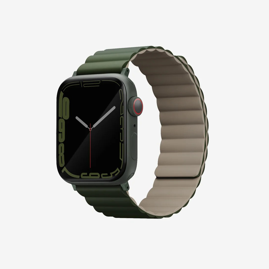 Uniq | Revix reversible green and taupe watch band - Apple Series | REVGRNTPE