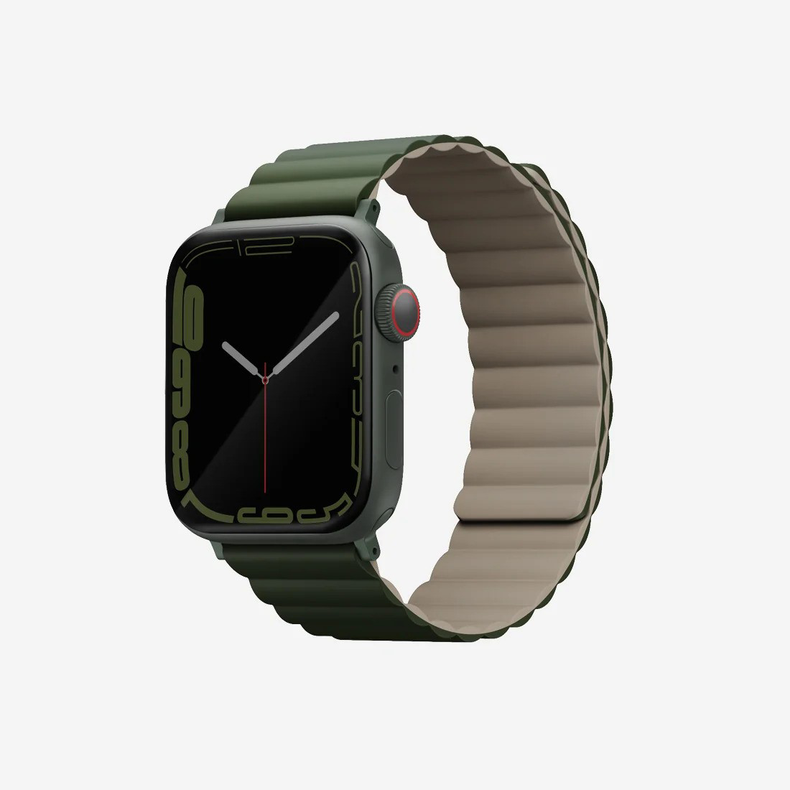 Uniq | Revix reversible green and taupe watch band - Apple Series | REVGRNTPE