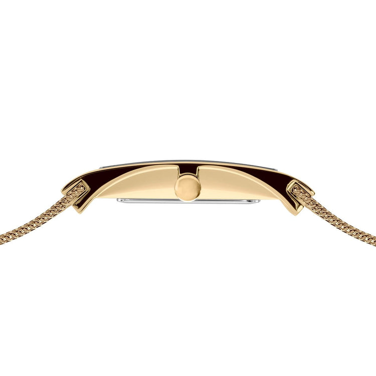 Bering | Classic 38mm polished gold white dial mesh strap | 10222-331-S