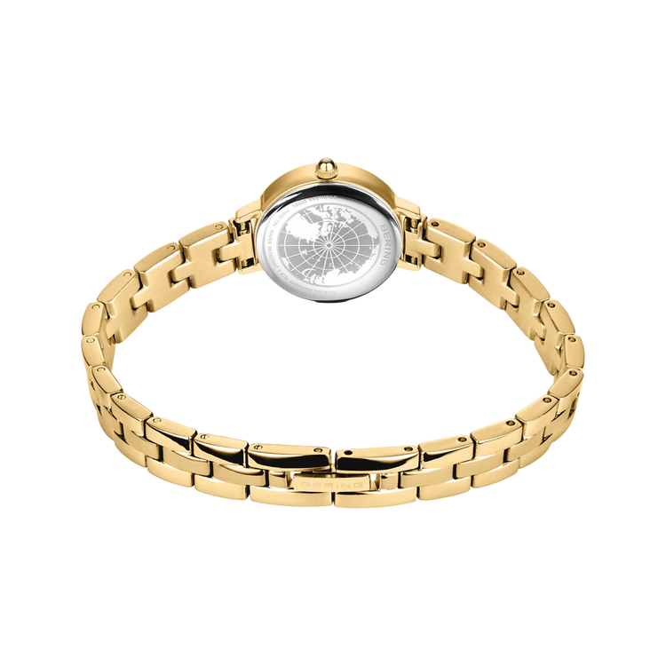 Bering | Classic gold 26mm white dial gold strap | 11022-734