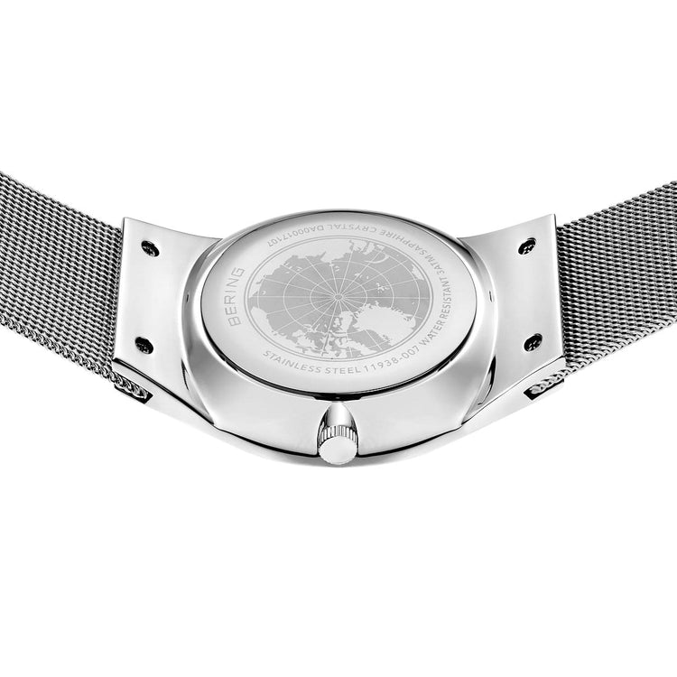 Bering | Classic polished silver mesh watch | 11938-007