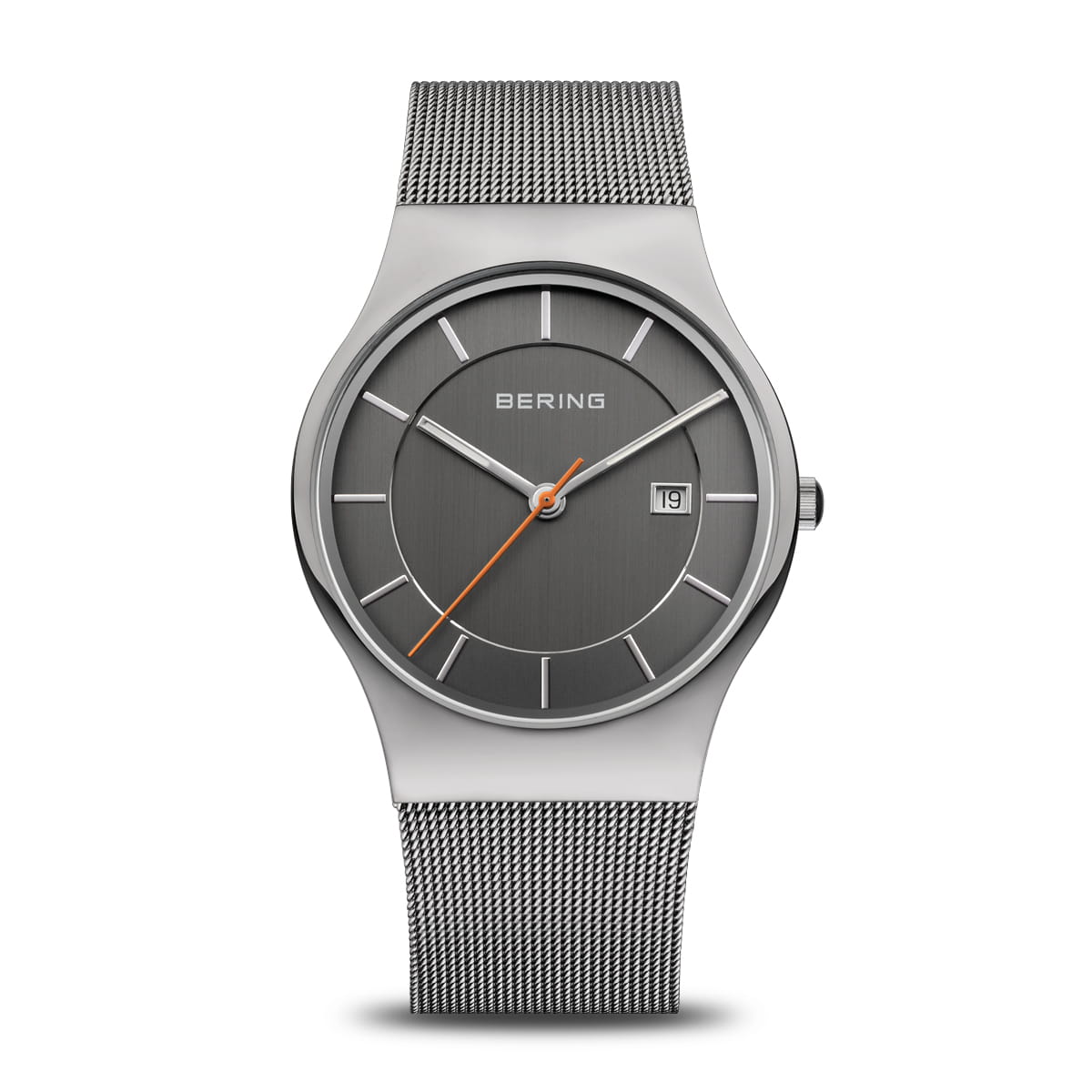 Bering | Classic polished silver mesh watch | 11938-007