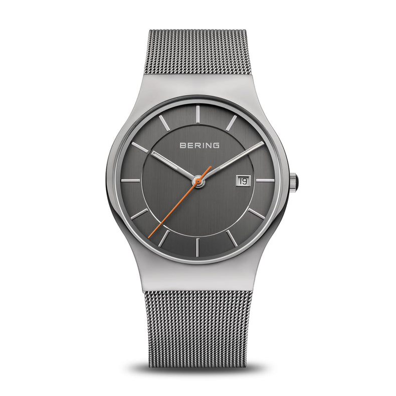Bering | Classic polished silver mesh watch | 11938-007