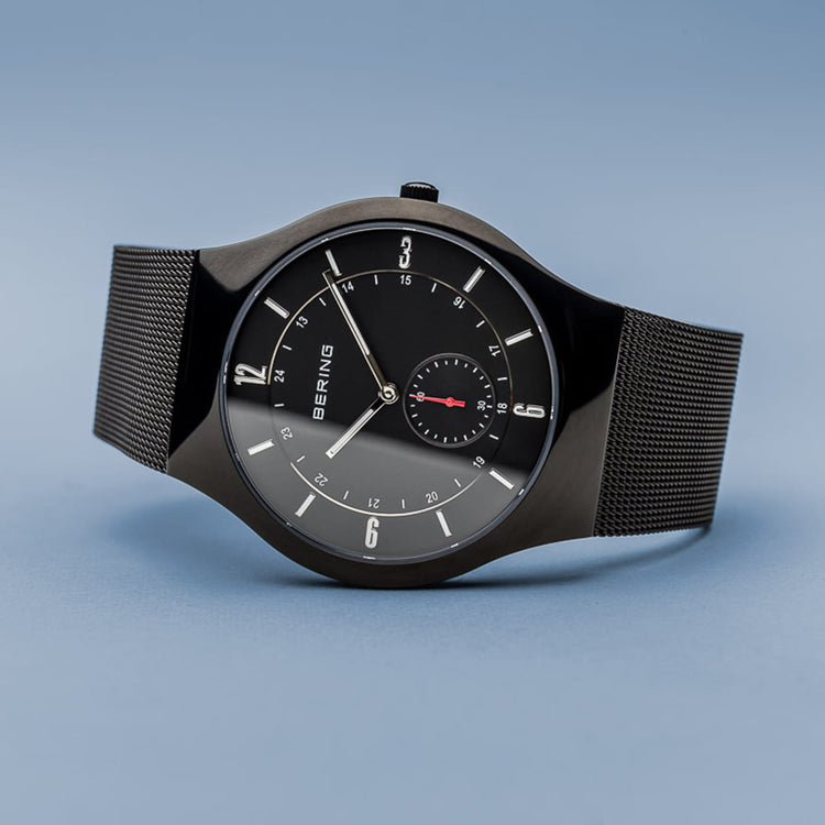Bering | Classic brushed black mesh watch | 11940-222