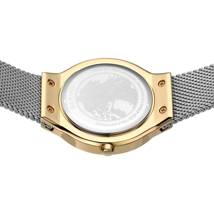 Bering | Classic gift set gold and white 31mm dial with matching bracelet | 12131-010-190-GWP1