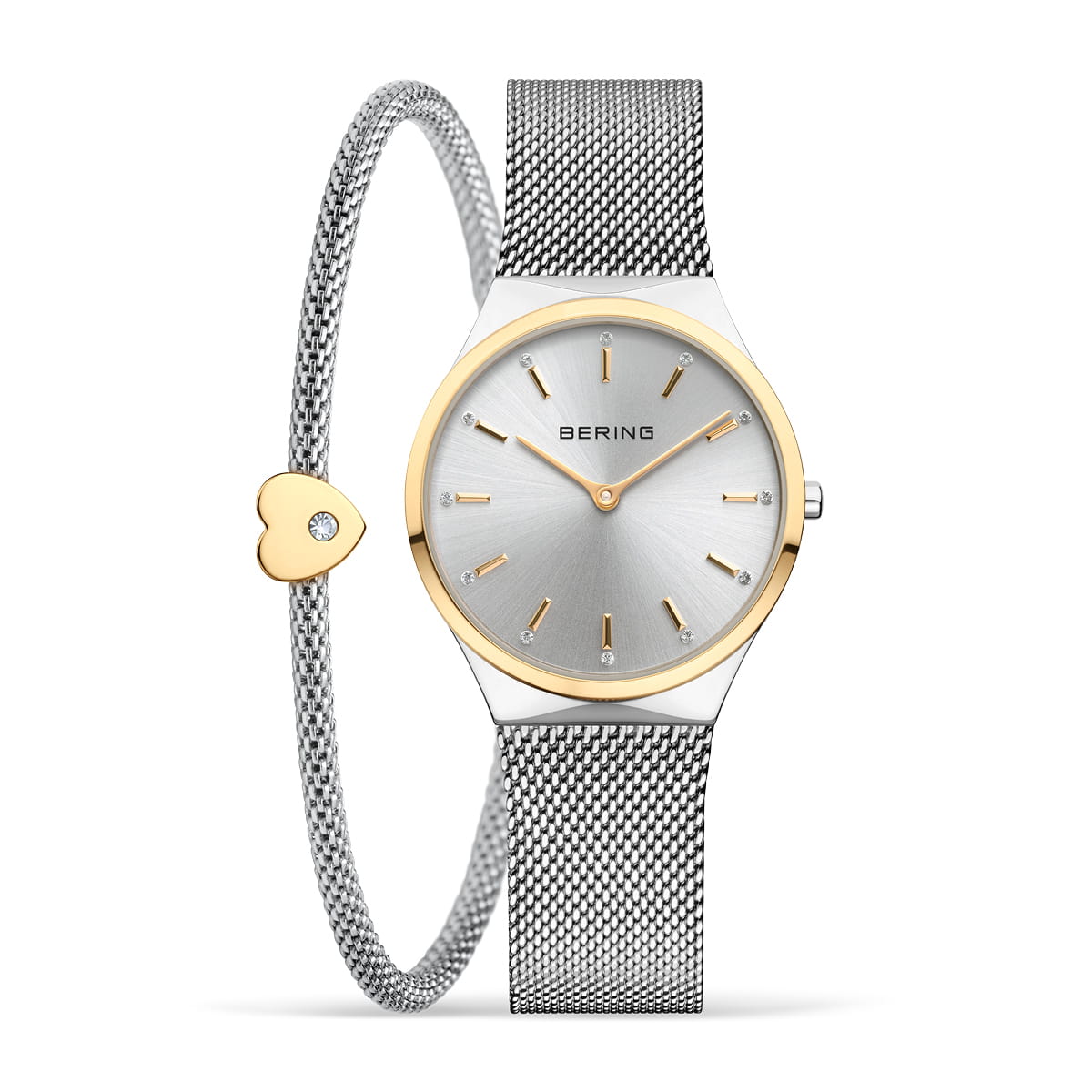 Bering | Classic gift set gold and silver 31mm dial with silver bracelet | 12131-014-GWP