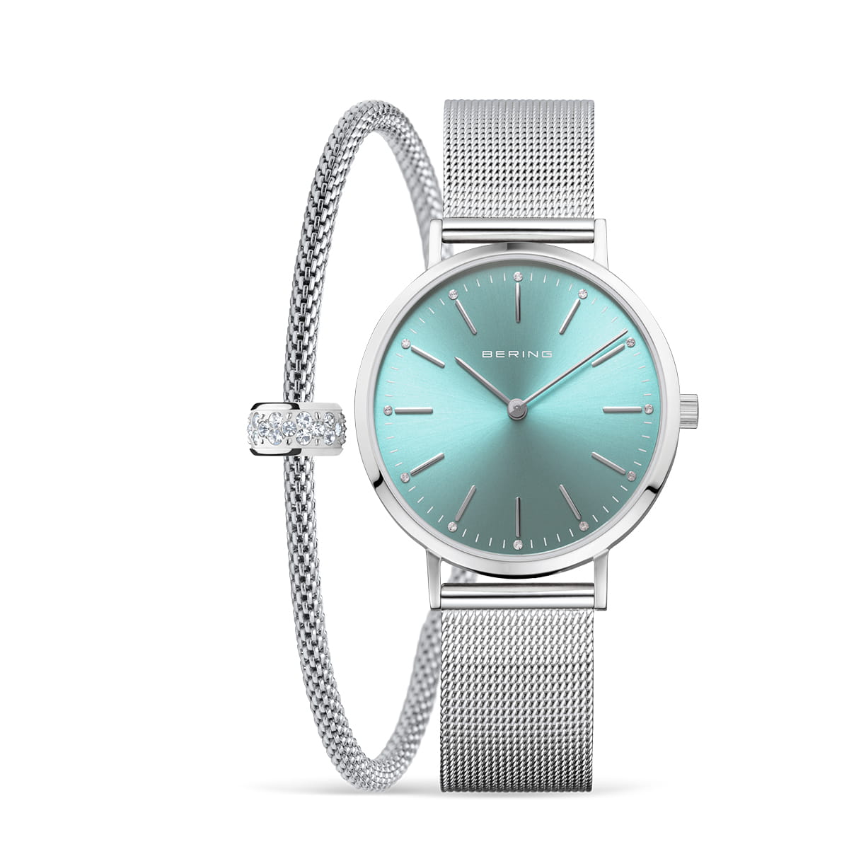 Bering | Classic polished silver strap 34mm | 14134-005-GWP