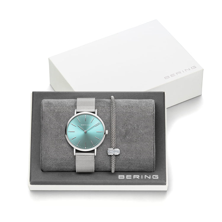 Bering | Classic polished silver strap 34mm | 14134-005-GWP