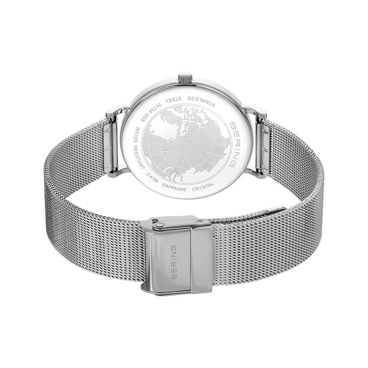 Bering | Classic polished silver strap 34mm | 14134-005-GWP