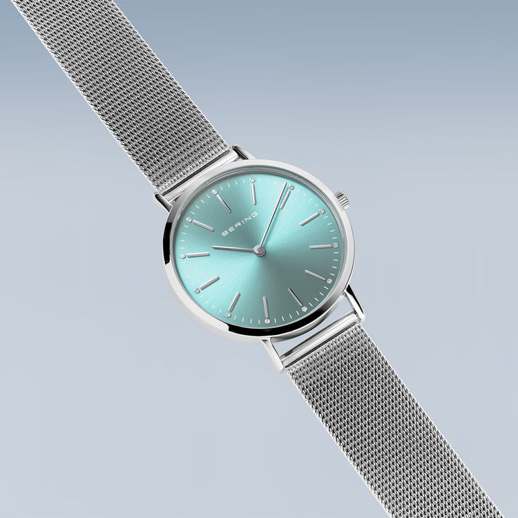 Bering | Classic polished silver strap 34mm | 14134-005-GWP