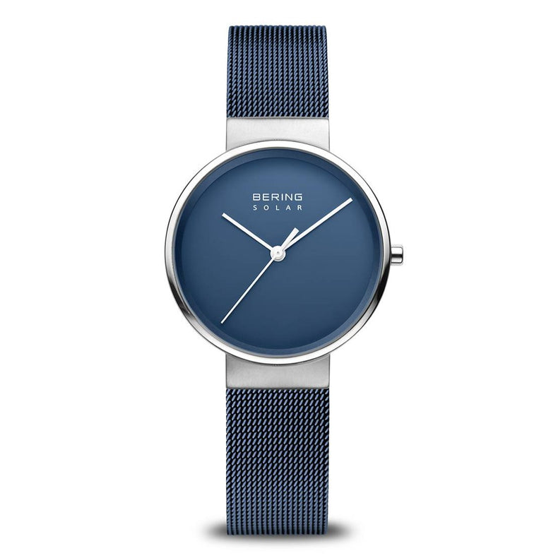 Bering | Brushed silver solar blue 39mm dial | 14331-307