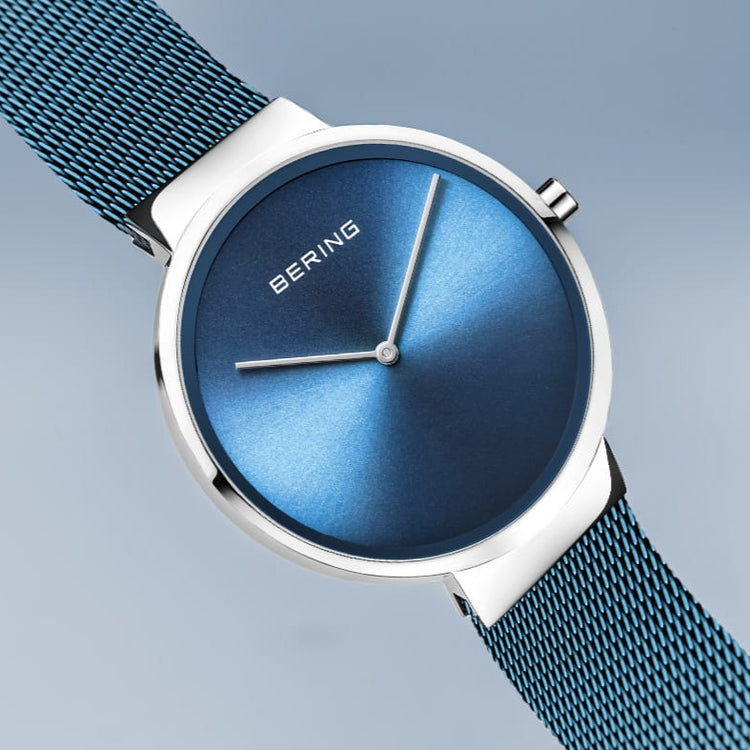 Bering | Classic polished silver ice blue | 14539-308