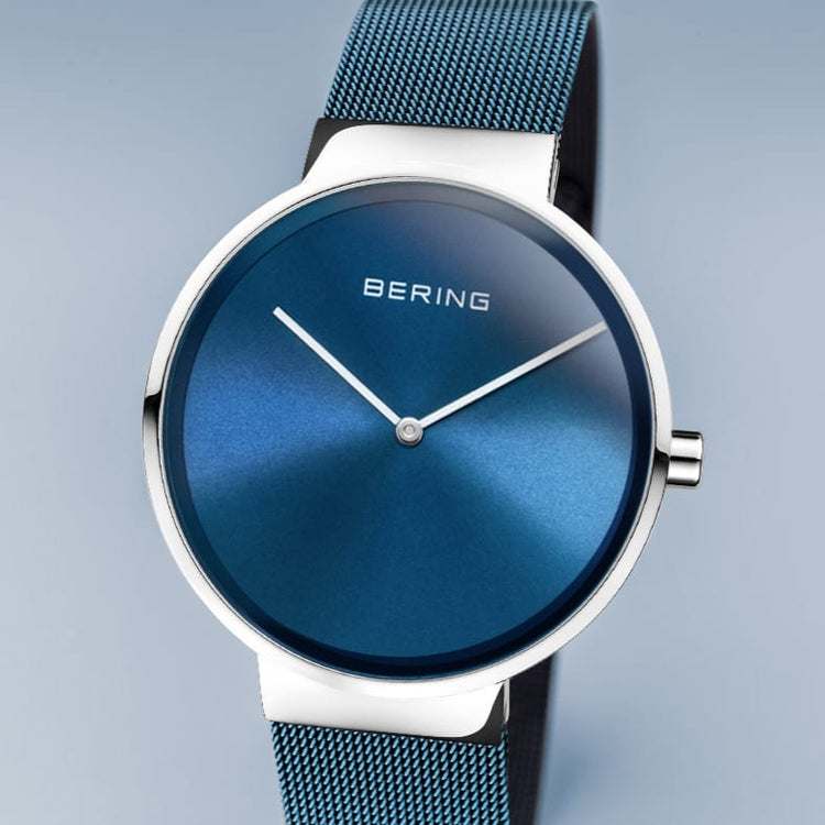 Bering | Classic polished silver ice blue | 14539-308