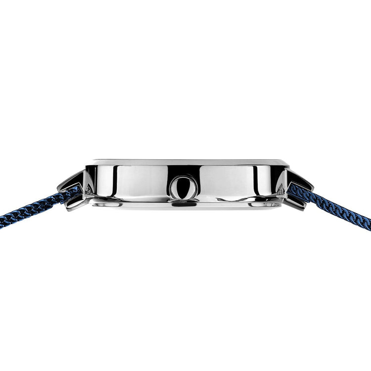 Bering | Solar silver and blue 31mm dial milanese | 14631-307