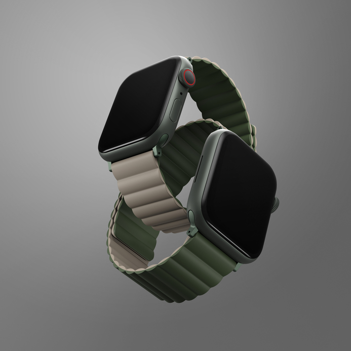 Uniq | Revix reversible moss green and tan watch band - Apple Series | REVMGRNTAN