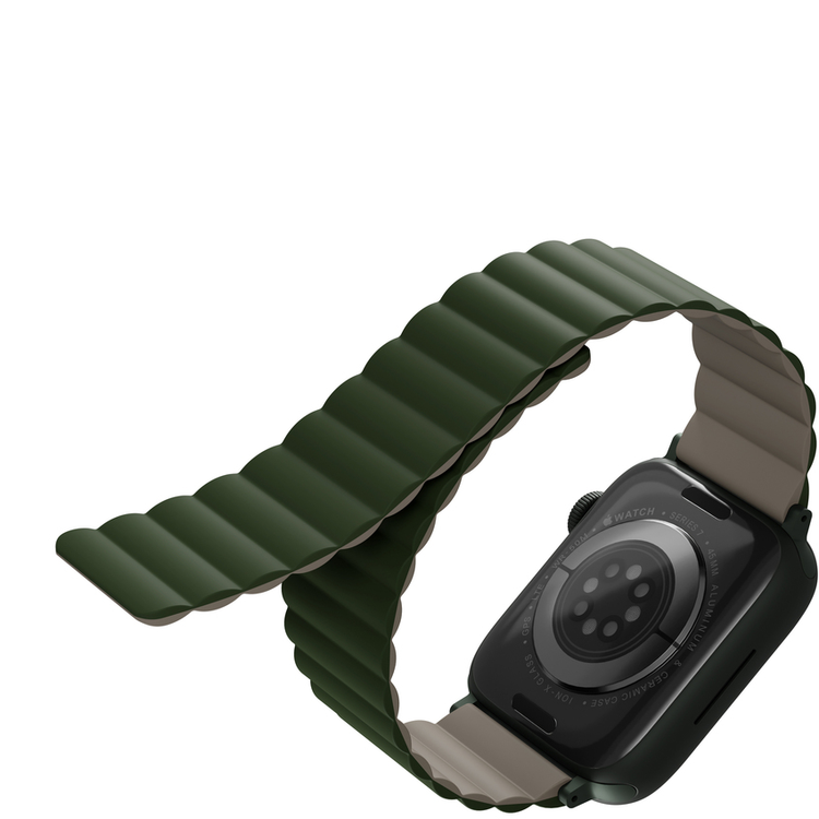 Uniq | Revix reversible moss green and tan watch band - Apple Series | REVMGRNTAN