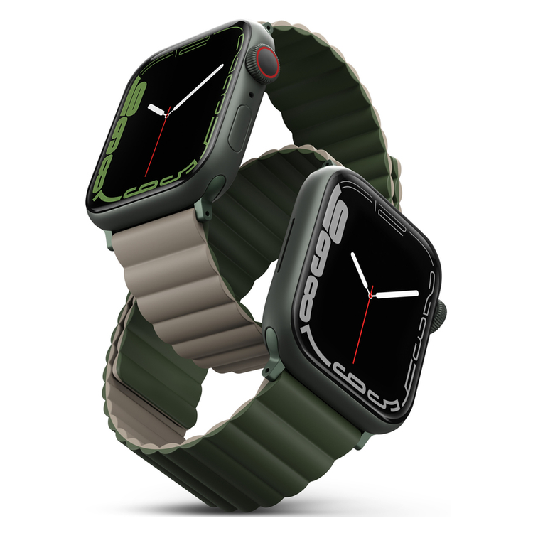 Uniq | Revix reversible moss green and tan watch band - Apple Series | REVMGRNTAN