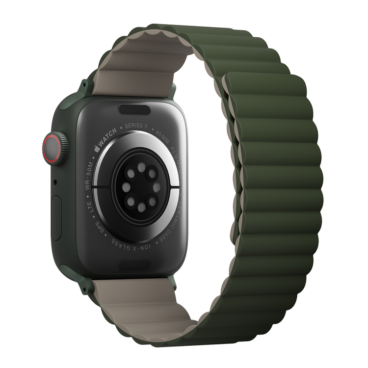 Uniq | Revix reversible moss green and tan watch band - Apple Series | REVMGRNTAN
