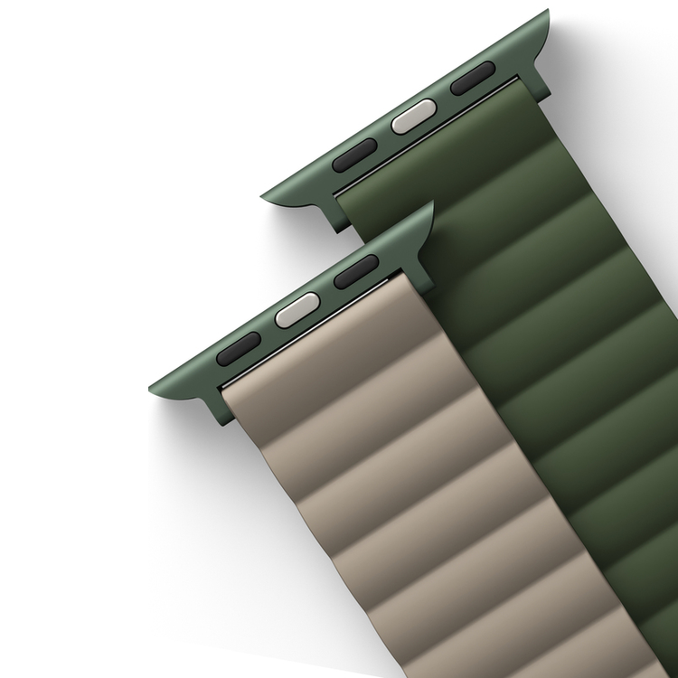 Uniq | Revix reversible moss green and tan watch band - Apple Series | REVMGRNTAN