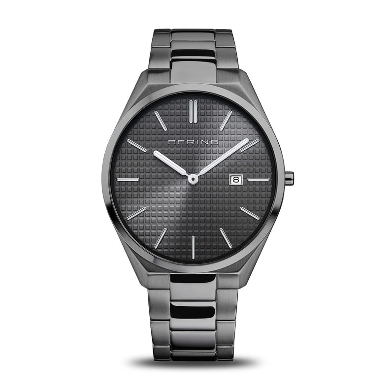 Bering | Ultra Slim grey 40mm dial and stainless steel links | 17240-777