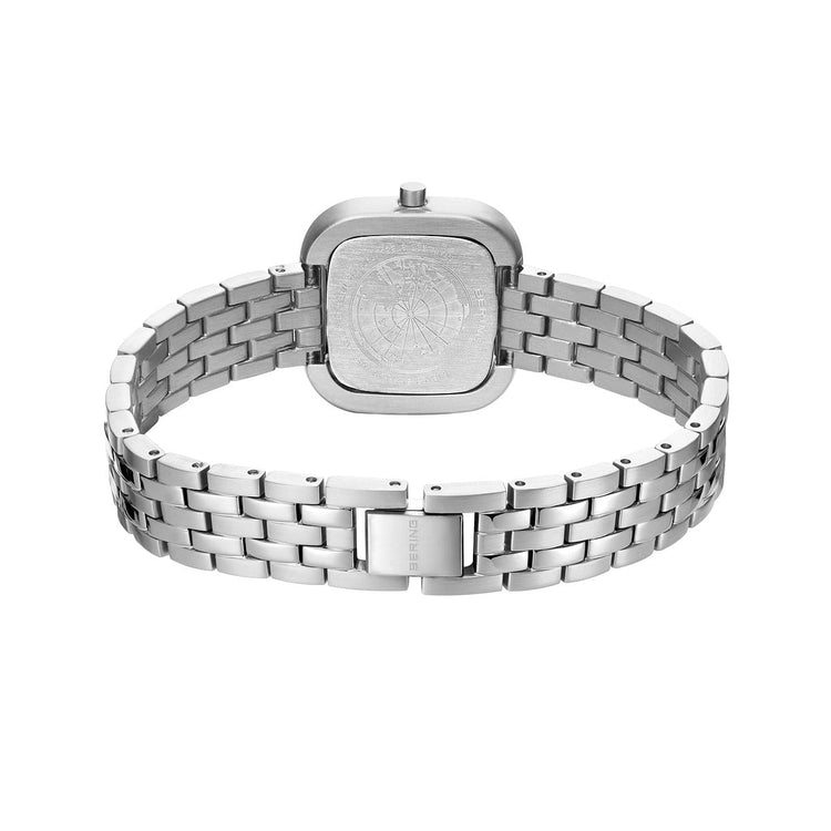 Bering | Classic 26mm square silver case metal strap | 17926-704