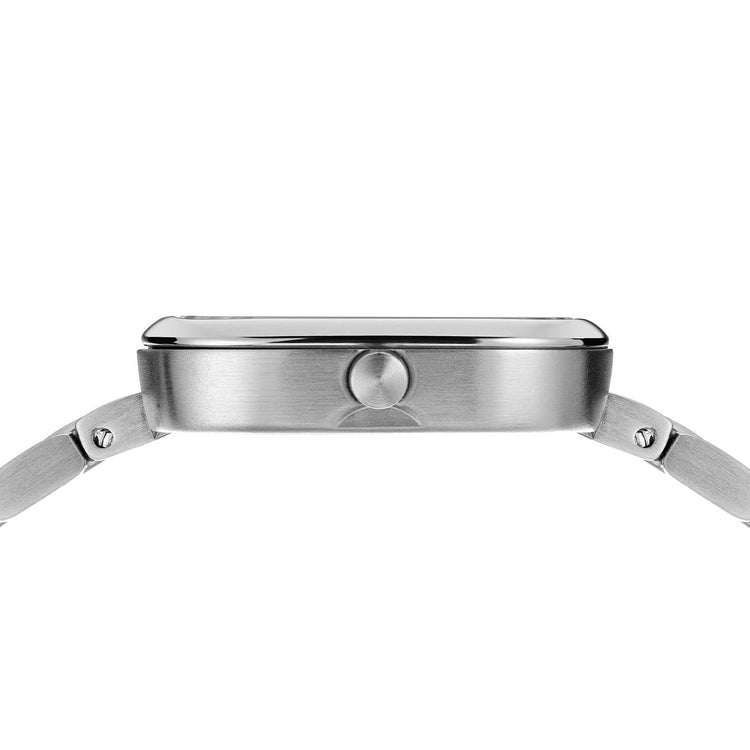 Bering | Classic 26mm square silver case metal strap | 17926-704