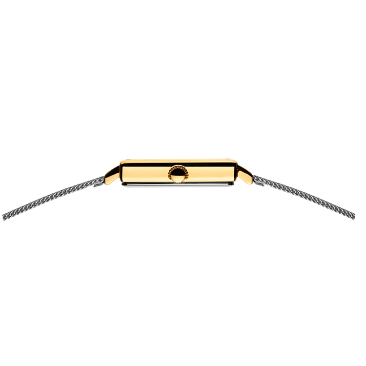 Bering | Classic Polished gold case 26mm dial and silver milanese band | 18226-010