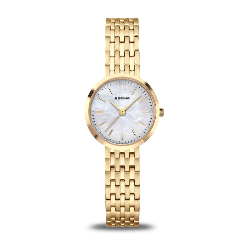 Bering | Classic polished gold 26mm mother of pearl dial | 19126-734