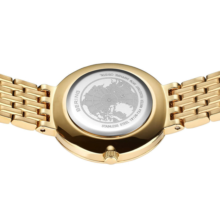 Bering | Classic polished gold 26mm mother of pearl dial | 19126-734