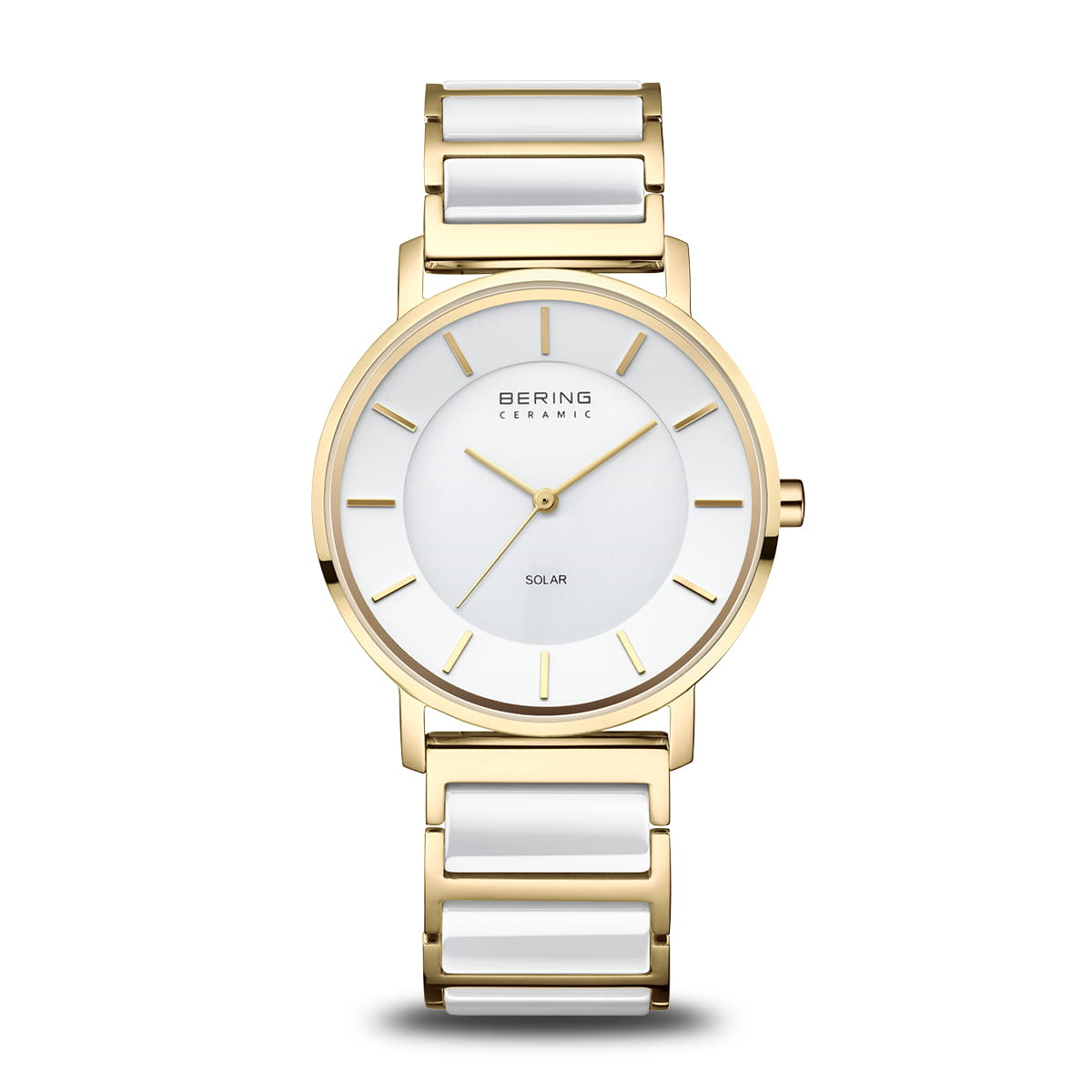 Bering | Solar white 35mm dial two tone ceramic | 19535-714
