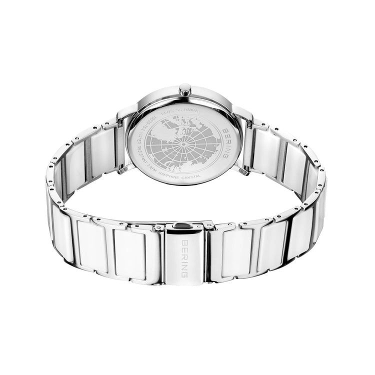 Bering | Solar white 35mm dial ceramic strap | 19535-754