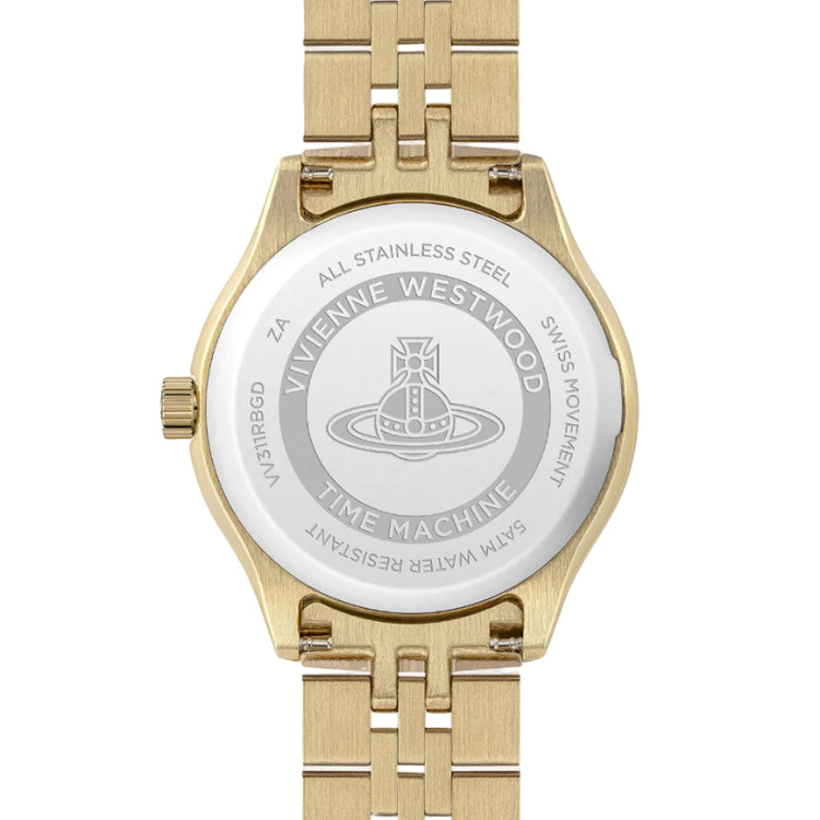 Vivienne Westwood | Camberwell red 37 mm dial gold link | VV311RBGD